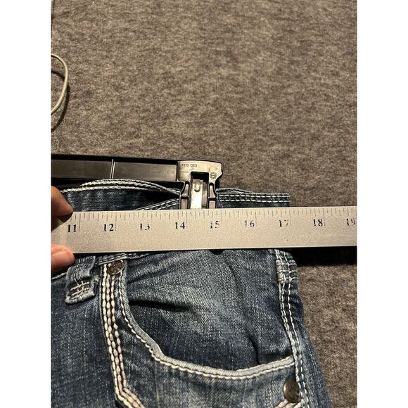 Decree Jeans Mens 34x30 Blue Distressed Bootcut Regular Fit Denim BKE Y2K - Picture 9 of 12